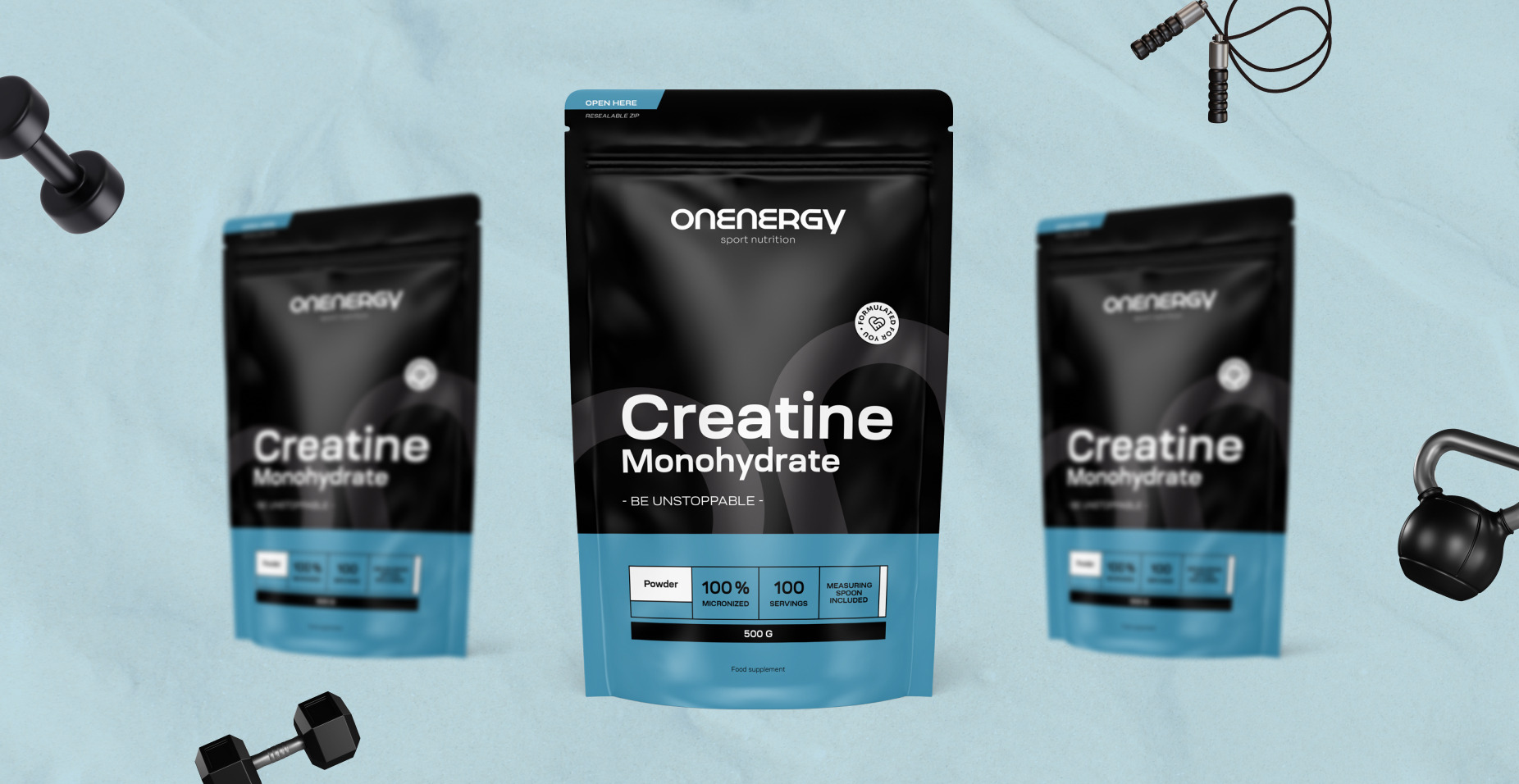 100 % μονοϋδρική κρεατίνη σε σκόνη