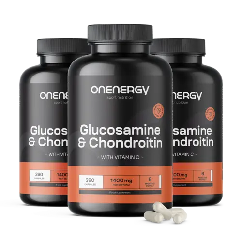 3x Γλυκοζαμίνη + χονδροϊτίνη 1400 mg, συνολικά 1080 κάψουλες