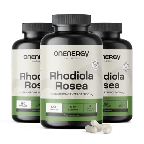 3x Ροδιόλα (Rhodiola) 5000 mg - εκχύλισμα, συνολικά 360 κάψουλες