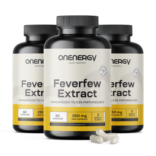 3x Χρυσάνθεμο το παρθένιο (Feverfew) – εκχύλισμα, συνολικά 180 κάψουλες
