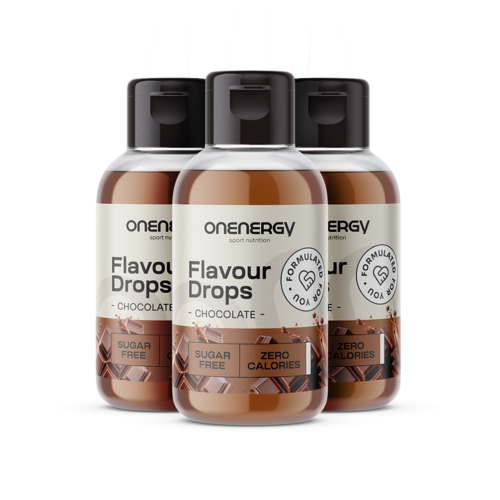 3x Σταγόνες Flavour drops με γλυκαντικό – σοκολάτα, συνολικά 150 ml